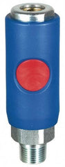 Prevost - 1/2 Male NPT Tru-Flate Automotive Pneumatic Hose Coupler - Composite, 3/8" Body Diam - USA Tool & Supply