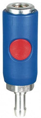 Prevost - Hose Barb Tru-Flate Automotive Pneumatic Hose Coupler - Composite, 3/8" Body Diam, 1/2" Hose ID - USA Tool & Supply