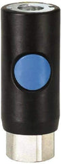 Prevost - 1/2 Female NPT Industrial Pneumatic Hose Safety Coupler - Composite, 3/8" Body Diam - USA Tool & Supply