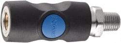 Prevost - 3/8 Male NPT Industrial Pneumatic Hose Safety Coupler - Composite, 3/8" Body Diam - USA Tool & Supply
