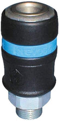 Prevost - 3/8 Male NPT Industrial Pneumatic Hose Safety Coupler - Fiber Glass, 1/2" Body Diam - USA Tool & Supply