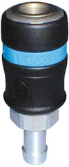 Prevost - Hose Barb Industrial Pneumatic Hose Safety Coupler - Composite, 1/2" Body Diam, 1/2" Hose ID - USA Tool & Supply