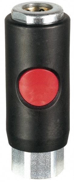 Prevost - 3/8 Female NPT Tru-Flate Automotive Pneumatic Hose Safety Coupler - Composite, 3/8" Body Diam - USA Tool & Supply
