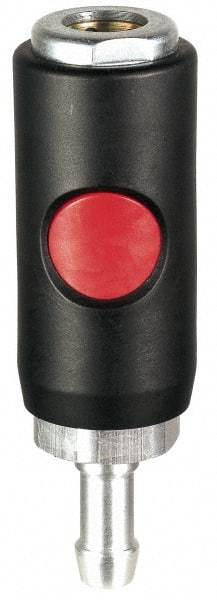 Prevost - Hose Barb Tru-Flate Automotive Pneumatic Hose Safety Coupler - Composite, 3/8" Body Diam, 1/2" Hose ID - USA Tool & Supply