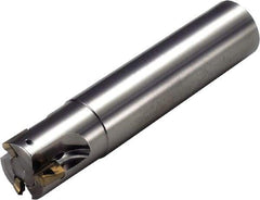 Kyocera - 28mm Cut Diam, 10mm Max Depth of Cut, 25mm Shank Diam, 210mm OAL, Indexable Square Shoulder End Mill - BDMT 11T3 Inserts, Cylindrical Shank, 90° Lead Angle, Through Coolant - USA Tool & Supply