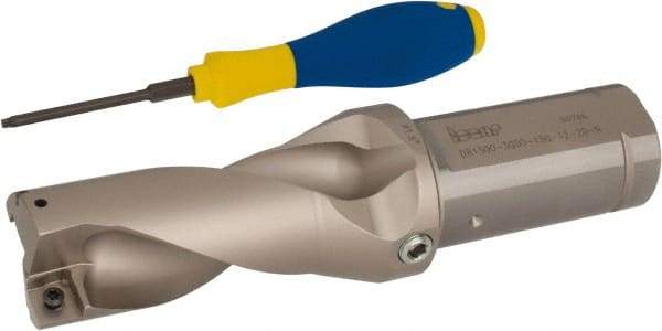 Iscar - 3" Max Drill Depth, 2xD, 1-1/2" Diam, Indexable Insert Drill - 2 Inserts, 1-1/2" Shank Diam, Straight Shank - USA Tool & Supply