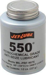 Jet-Lube - 0.5 Lb Can Extreme Pressure Anti-Seize Lubricant - Molybdenum Disulfide, -65 to 2,400°F, Steel Blue, Water Resistant - USA Tool & Supply