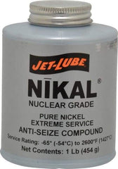 Jet-Lube - 1 Lb Can Extreme Temperature Anti-Seize Lubricant - Nickel, -65 to 2,600°F, Gray, Nuclear Grade - USA Tool & Supply