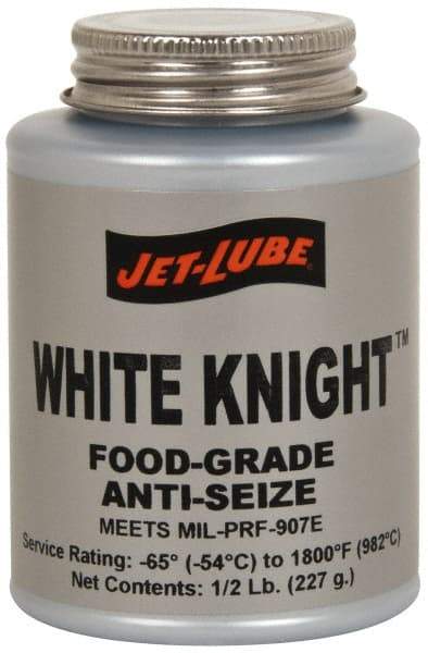 Jet-Lube - 1 Lb Can General Purpose Anti-Seize Lubricant - Aluminum, -65 to 1,800°F, White, Food Grade, Water Resistant - USA Tool & Supply