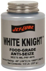 Jet-Lube - 1 Lb Can General Purpose Anti-Seize Lubricant - Aluminum, -65 to 1,800°F, White, Food Grade, Water Resistant - USA Tool & Supply