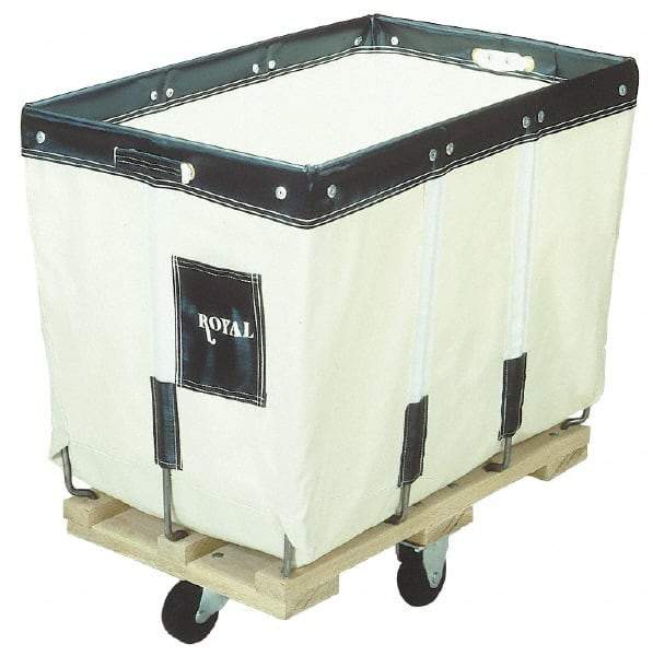 Royal Basket Trucks - 48" Long x 32" Wide x 36" High, White Canvas Replacement Liner - Use with Royal - 20 Bushel Capacity Basket Trucks - USA Tool & Supply