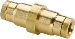Parker - 5/8" Outside Diam, Brass Push-to-Connect Tube Retaining Ring Bulkhead Union - 250 Max psi, Buna-N O-Ring, Tube to Tube Connection - USA Tool & Supply
