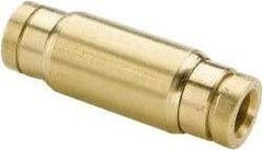Parker - 5/32" Outside Diam, Brass Push-to-Connect Tube Union - 250 Max psi, Tube to Tube Connection, Buna-N O-Ring - USA Tool & Supply