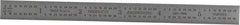 PEC Tools - 6" Long, 1/64, 1/32" and 0.5, 1mm Graduation, Flexible Steel Rule - English/Metric Graduation Style, 1/2" Wide, Silver, Satin Chrome Finish - USA Tool & Supply