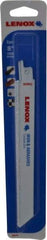 Lenox - 8" Long x 3/4" Thick, Carbide Reciprocating Saw Blade - Straight Profile, Continuous Edge, Universal Shank - USA Tool & Supply