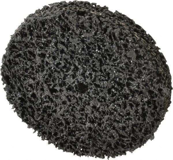 3M - 3" Diam, 1/2" Face Width, 1/4" Center Hole, Very Coarse Grade, Silicon Carbide Deburring Wheel - Unitized, Hard Density 7 Grade, 14,100 RPM - USA Tool & Supply
