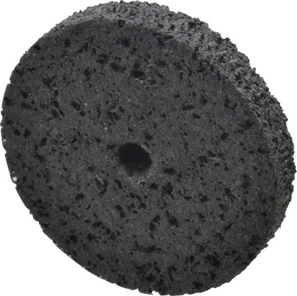 3M - 3" Diam, 1/2" Face Width, 3/8" Center Hole, Very Coarse Grade, Silicon Carbide Deburring Wheel - Unitized, Hard Density 7 Grade, 14,100 RPM - USA Tool & Supply