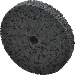 3M - 3" Diam, 1/2" Face Width, 3/8" Center Hole, Very Coarse Grade, Silicon Carbide Deburring Wheel - Unitized, Hard Density 7 Grade, 14,100 RPM - USA Tool & Supply