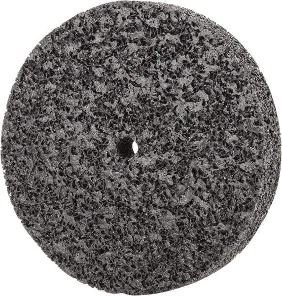 3M - 6" Diam, 1" Face Width, 1/2" Center Hole, Very Coarse Grade, Silicon Carbide Deburring Wheel - Unitized, Hard Density 7 Grade, 7,000 RPM - USA Tool & Supply