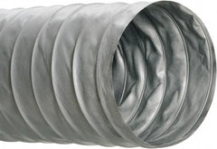 Hi-Tech Duravent - 6" ID, 25' Long, PVC Blower & Duct Hose - Gray, 3-1/2" Bend Radius, 0.15 In/Hg, 0.85 Max psi, 0 to 250°F, Flame Retarding - USA Tool & Supply