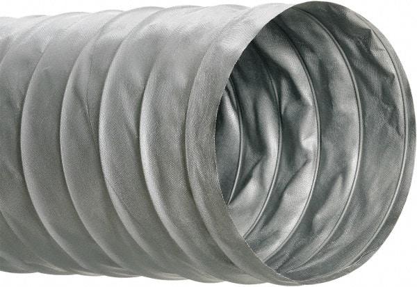 Hi-Tech Duravent - 8" ID, 25' Long, PVC Blower & Duct Hose - Gray, 4.2" Bend Radius, 0.15 In/Hg, 0.85 Max psi, 0 to 250°F, Flame Retarding - USA Tool & Supply