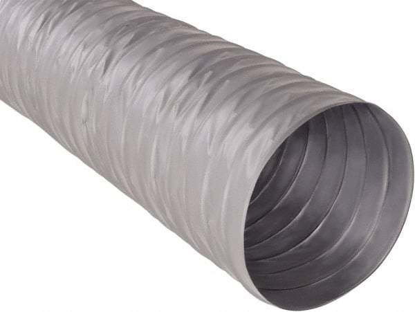 Hi-Tech Duravent - 8" ID, 25' Long, Fiberglass Blower & Duct Hose - Gray, 3-1/2" Bend Radius, 0.15 In/Hg, 0.85 Max psi, -20 to 250°F - USA Tool & Supply