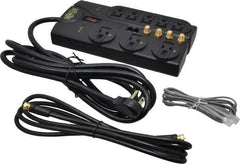 Tripp-Lite - 8 Outlets, 120 Volts, 15 Amps, 10' Cord, Power Outlet Strip - Free Hanging, Keyhole Mount, 5-15P NEMA Configuration, 9.55" Strip, UL1449 3rd Edition - USA Tool & Supply