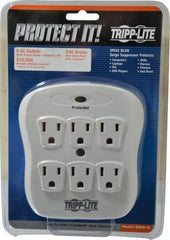Tripp-Lite - 6 Outlets, 120 Volts, 15 Amps, Power Outlet Strip - Direct Plug-in Mount, 5-15P NEMA Configuration, 4.8" Strip, UL1449 3rd Edition - USA Tool & Supply