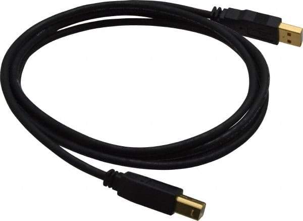 Tripp-Lite - 6' Long, USB A/B Computer Cable - Black, Male x Male - USA Tool & Supply