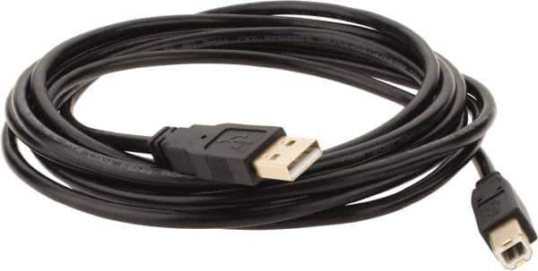 Tripp-Lite - 10' Long, USB A/B Computer Cable - Black, Male x Male - USA Tool & Supply