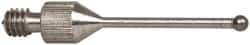 SPI - #4-48, 0.2810" Ball Diam, Chrome Alloy Steel Ball Contact Point - 0.281" Contact Point Length, Use with Dial Indicators - USA Tool & Supply