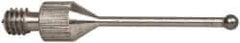 SPI - #4-48, 0.2810" Ball Diam, Chrome Alloy Steel Ball Contact Point - 0.281" Contact Point Length, Use with Dial Indicators - USA Tool & Supply