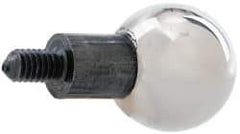 SPI - #4-48, 0.3430" Ball Diam, Chrome Alloy Steel Ball Contact Point - 0.343" Contact Point Length, Use with Dial Indicators - USA Tool & Supply