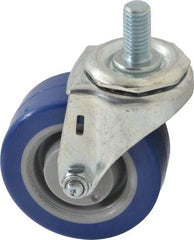 E.R. Wagner - 3" Diam x 1-1/4" Wide x 3-5/8" OAH Stem Mount Swivel Caster - Polyurethane, 210 Lb Capacity, Delrin Bearing, 1/2-13 x 1" Threaded Stem - USA Tool & Supply
