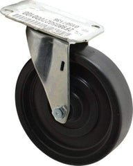 E.R. Wagner - 5" Diam x 1-1/4" Wide x 5-5/8" OAH Top Plate Mount Swivel Caster - Polyolefin, 280 Lb Capacity, Plain Bearing, 2-3/4 x 3-3/4" Plate - USA Tool & Supply