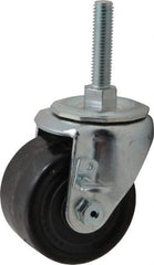E.R. Wagner - 3" Diam x 1-3/4" Wide x 3-3/4" OAH Stem Mount Standard Caster - Phenolic, 350 Lb Capacity, Roller Bearing, 1/2-13 x 2-1/2" Leveling Stem - USA Tool & Supply
