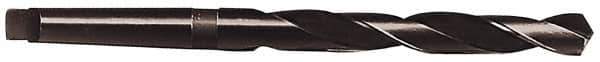Interstate - 2-15/16", 5MT 118° Point High Speed Steel Taper Shank Drill Bit - Oxide Finish, 14" Flute Length, 21-3/4" OAL, Spiral Flute - USA Tool & Supply