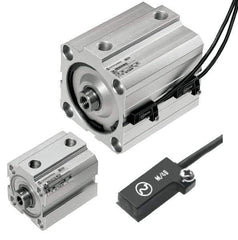 Norgren - 4" Stroke x 4" Bore Double Acting Air Cylinder - 1/4 Port, 1/2-20 Rod Thread, 145 Max psi, 23 to 176°F - USA Tool & Supply