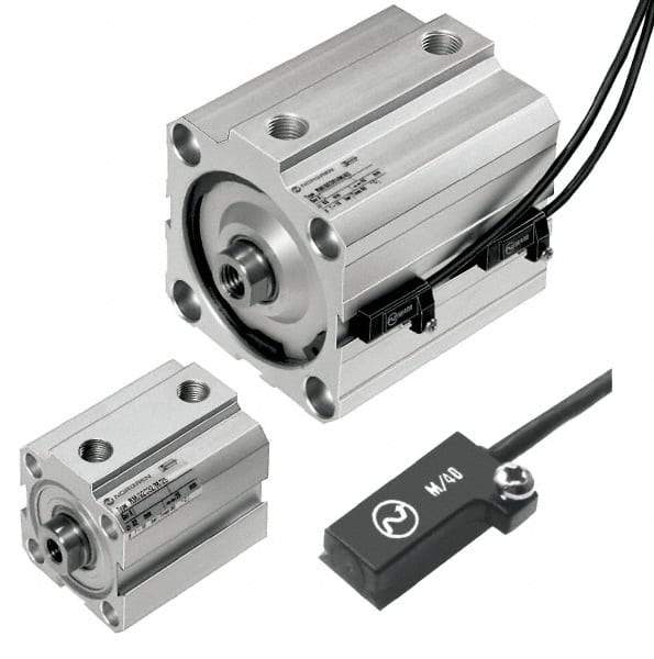 Norgren - 4" Stroke x 2" Bore Double Acting Air Cylinder - 1/8 Port, 3/8-24 Rod Thread, 145 Max psi, 23 to 176°F - USA Tool & Supply
