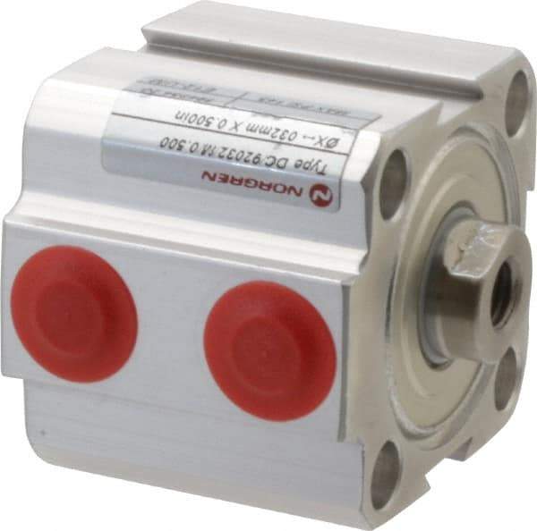 Norgren - 1/2" Stroke x 1-1/4" Bore Double Acting Air Cylinder - 1/8 Port, 5/16-24 Rod Thread, 145 Max psi, 23 to 176°F - USA Tool & Supply