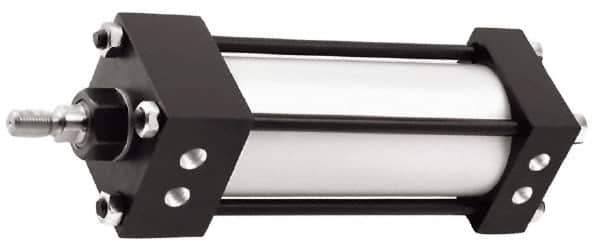 Norgren - 6" Stroke x 2" Bore Double Acting Air Cylinder - 3/8 Port, 7/16-20 Rod Thread, 250 Max psi, -20 to 200°F - USA Tool & Supply