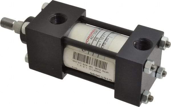 Norgren - 1" Stroke x 1-1/2" Bore Single Acting Air Cylinder - 3/8 Port, 7/16-20 Rod Thread, 250 Max psi, -20 to 200°F - USA Tool & Supply
