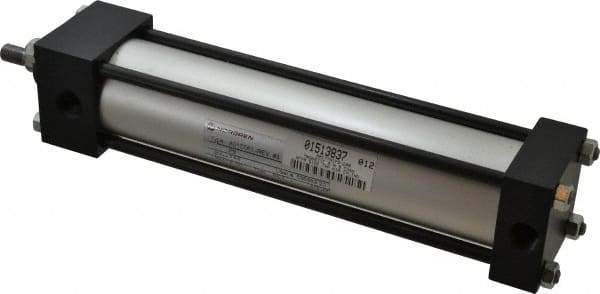 Norgren - 8" Stroke x 2" Bore Single Acting Air Cylinder - 3/8 Port, 7/16-20 Rod Thread, 250 Max psi, -20 to 200°F - USA Tool & Supply