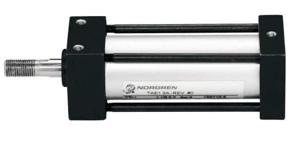 Norgren - 1" Stroke x 3/4" Bore Single Acting Air Cylinder - 1/8 Port, 5/16-18 Rod Thread, 150 Max psi, -20 to 200°F - USA Tool & Supply