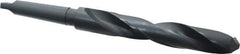 Interstate - 1-13/64", 3MT 118° Point High Speed Steel Taper Shank Drill Bit - Oxide Finish, 7-1/2" Flute Length, 12-1/8" OAL, Spiral Flute - USA Tool & Supply