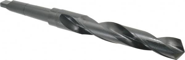 Interstate - 1-1/4", 3MT 118° Point High Speed Steel Taper Shank Drill Bit - USA Tool & Supply