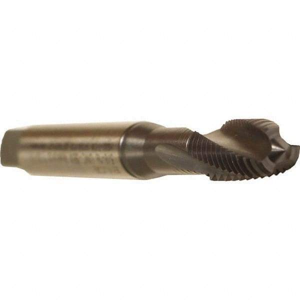 Emuge - 3/8-24 UNF 3 Flute 3BX Modified Bottoming Spiral Flute Tap - Cobalt, TiCN Finish, 3.937" OAL, Right Hand Flute, Right Hand Thread, Series Rekord D - USA Tool & Supply