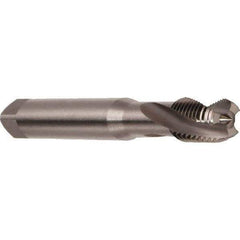Emuge - M3x0.50 Metric 2 Flute 6H Modified Bottoming Spiral Flute Tap - Cobalt, Bright Finish, 56mm OAL, Right Hand Flute, Right Hand Thread, Series Rekord D - Exact Industrial Supply