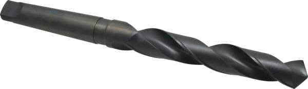 Interstate - 1-19/64", 4MT 118° Point High Speed Steel Taper Shank Drill Bit - Oxide Finish, 8-5/8" Flute Length, 14-1/4" OAL, Spiral Flute - USA Tool & Supply