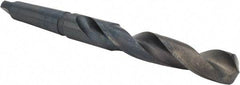 Interstate - 1-21/64", 4MT 118° Point High Speed Steel Taper Shank Drill Bit - Oxide Finish, 8-3/4" Flute Length, 14-3/8" OAL, Spiral Flute - USA Tool & Supply